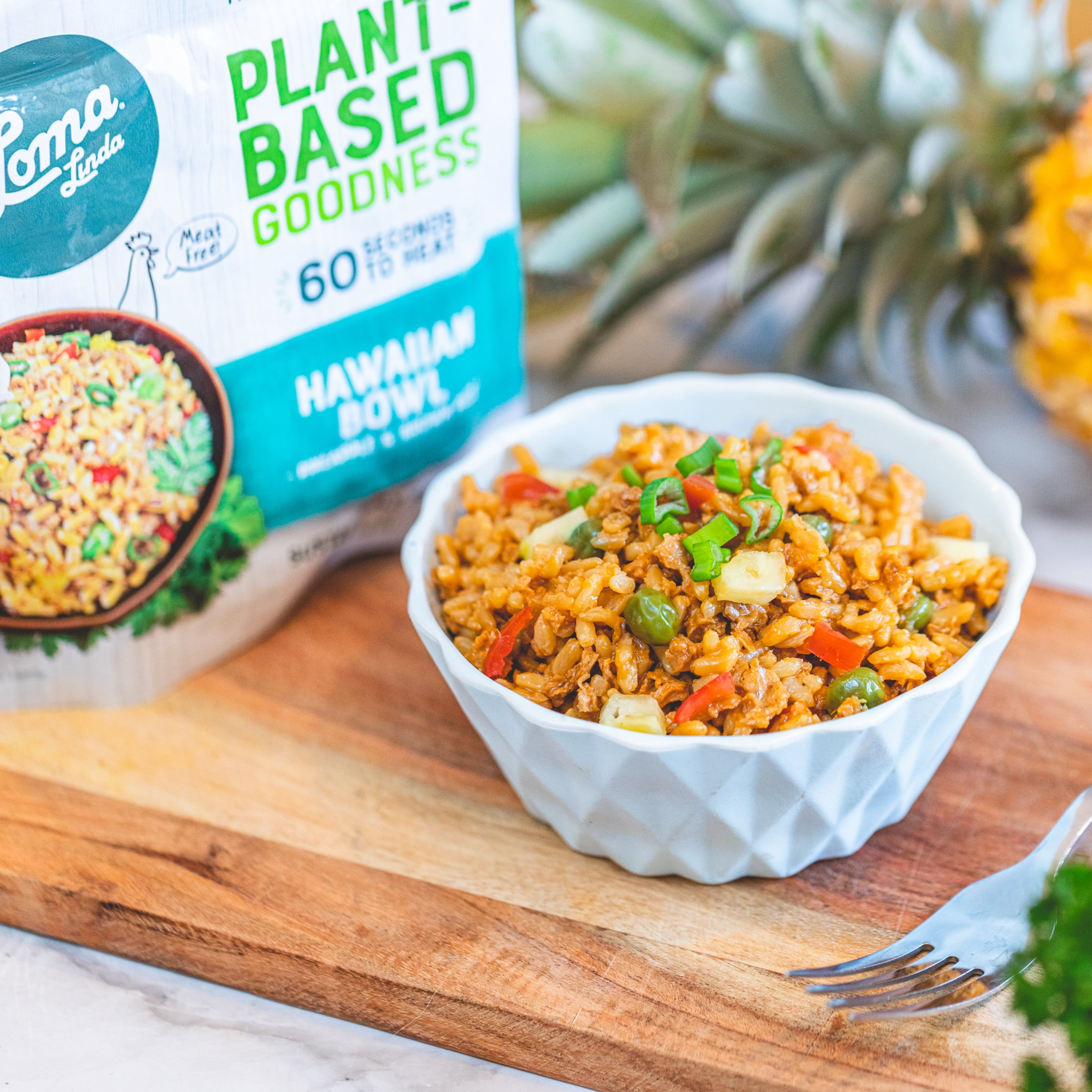 (2 pack) Loma Linda Hawaiian Bowl with Pineapple and Brown Rice, 10 oz (shelf stable) packaged meals