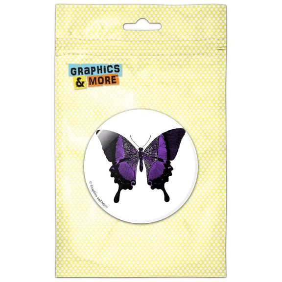 Pretty Purple Butterfly Pinback Button Pin Badge