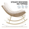 thumbnail image 6 of SWITTE Patio Rocking Chair, Indoor & Outdoor Lounge Rocker Chair with Cushion and Ottoman, Beige, 6 of 7