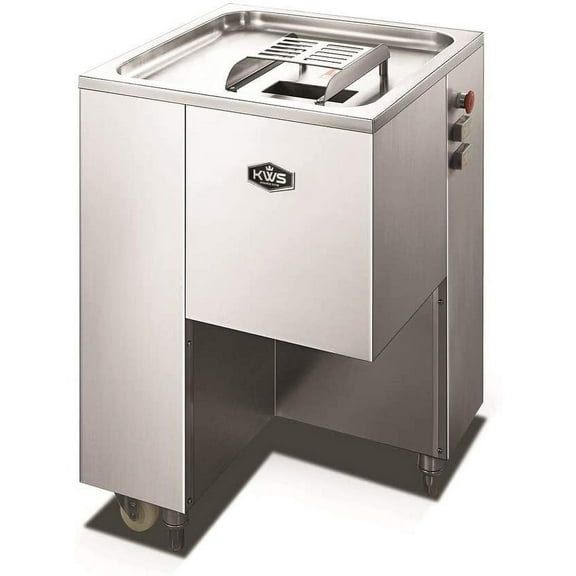 KWS PS-92 Commercial 1950W Meat Slicer 794 lbs/hr Stainless Steel Fresh Meat Slicer 5mm Cutting Blade Electric Meat Cutting Machine for Restaurant/Deli/Butcher Shop