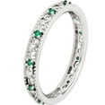 Stackable Expressions Created Emerald Sterling Silver Ring - Walmart.com
