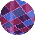 thumbnail image 1 of Ahgly Company Machine Washable Indoor Round Transitional Dark Magenta Purple Area Rugs, 5' Round, 1 of 7