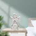 thumbnail image 4 of Resin White Angel Statue Desktop Decor Collection Window Props Including  1 Christmas prayer hold hands, 4 of 8