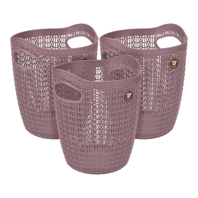 Set 3 Cesto Papelero Mitril Rosa Magnolia