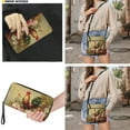 thumbnail image 3 of ZUXONGSY Rooster Peony Print Crossbody Hobo Bag Sets for Women, Leather Shoulder Handbag Tote Bag Satchel Purse with Leather Wallet, Multi Pocket Messenger Purse with Adjustable Strap, 3 of 5