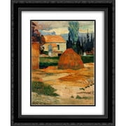 Paul Gauguin 2x Matted 20x24 Black Ornate Framed Art Print 'Landscape near Arles'