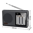 thumbnail image 2 of Radio de banda completa de mano USB recargable FM AM SW Dispositivos de altavoz retro, 2 of 6