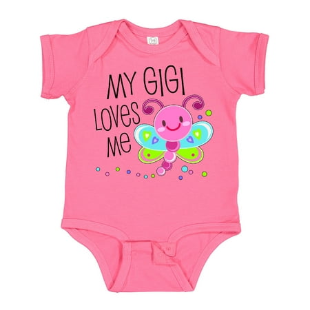 

Inktastic My Gigi Loves Me- Cute Dragonfly Gift Baby Boy or Baby Girl Bodysuit
