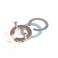 thumbnail image 2 of Woeilo 2 Sets Faucets Lock Washer Repair Nut Anti-Loosing Kitchen Bathroom Sink Water Faucet Pipe Lock Nut Gasket C-Shaped Opening Nut Fastening Accessory Kit, 2 of 5