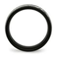 thumbnail image 3 of Auriga Fine Jewelry Stainless Steel Brushed Black IP-plated 8 mm Grooved Band for Women Size 7.5, 3 of 6