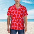 thumbnail image 2 of Fotbe Heart Camisa Hawaiana para Hombre Unisex – Camisa Casual de Verano con Botones de Manga Corta de Algodón y Lino,3X-Large, 2 of 7