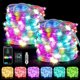 thumbnail image 1 of Guirnalda de luces LED con pilas, 39 pies, 120 LED, luces de hadas con mando a distancia, luces centelleantes que cambian de color, funciona con pilas, cadena de luces para dormitorio, fiesta, Hallowe, 1 of 4