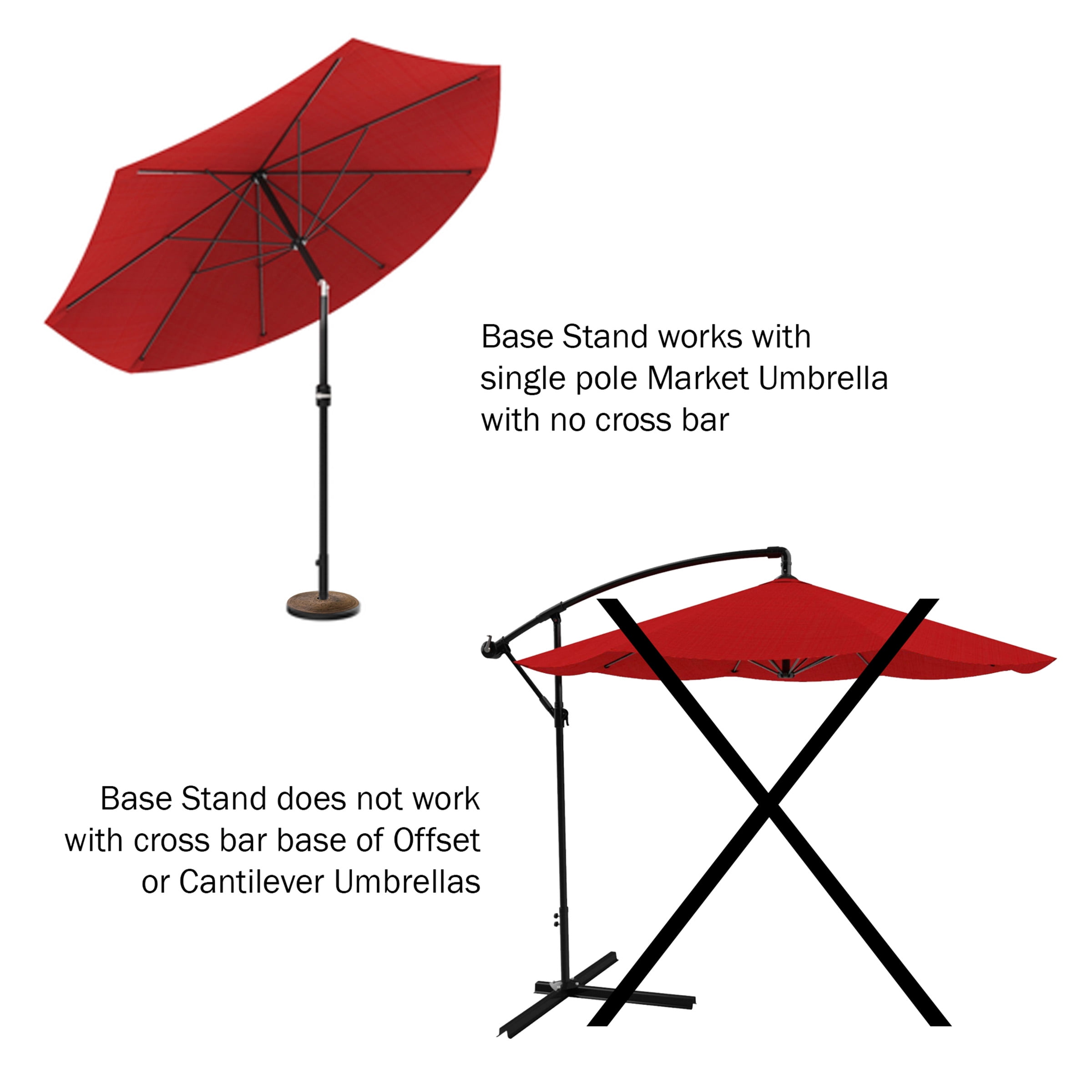 Pure Garden 34lb Resin and Cement Outdoor Patio Umbrella Base, Bronze