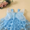 thumbnail image 4 of Robe Tutu en Tulle pour Tout-Petites Filles, Barboteuse, Papillon, Sans Manches, Princesse, Robe de Fête, 4 of 7