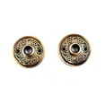 thumbnail image 4 of Pair of Victorian Rosette Antique Brass Cabinet Door Knob Rosette 2.5" Dia. Round Decorative Knob Escutcheon Back Plate Tarnish Resistant Rose Covers Renovators Supply Manufacturing Pack of 2, 4 of 8