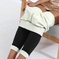 thumbnail image 4 of Lohuatrd Women Winter Leggings Thick Plush Lining Warm Elastic High Waist Skinny Compression Warm Soft Solid Color Pantyhose Underwear Yoga Homewear Pants, 4 of 8