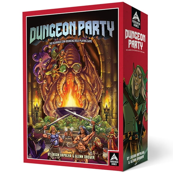 Forbidden Games: Dungeon Party - Premium Edition, Coin Bouncing Role-Playing Card Game, Party Game, Ages 10 , 1-6 Players, 30-90 Mi