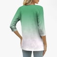 thumbnail image 4 of Women's V Neck T Shirts Women's V Neck T Shirts Gradient 3/4 Sleeve Tops for Women Casual Loose Basic Tees, 4 of 9