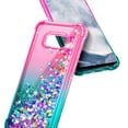 thumbnail image 4 of Nagebee Phone Case Compatible for Samsung Galaxy S8 Case Sparkle Glitter Liquid Bling Women Cute Cover (Pink/Aqua), 4 of 5
