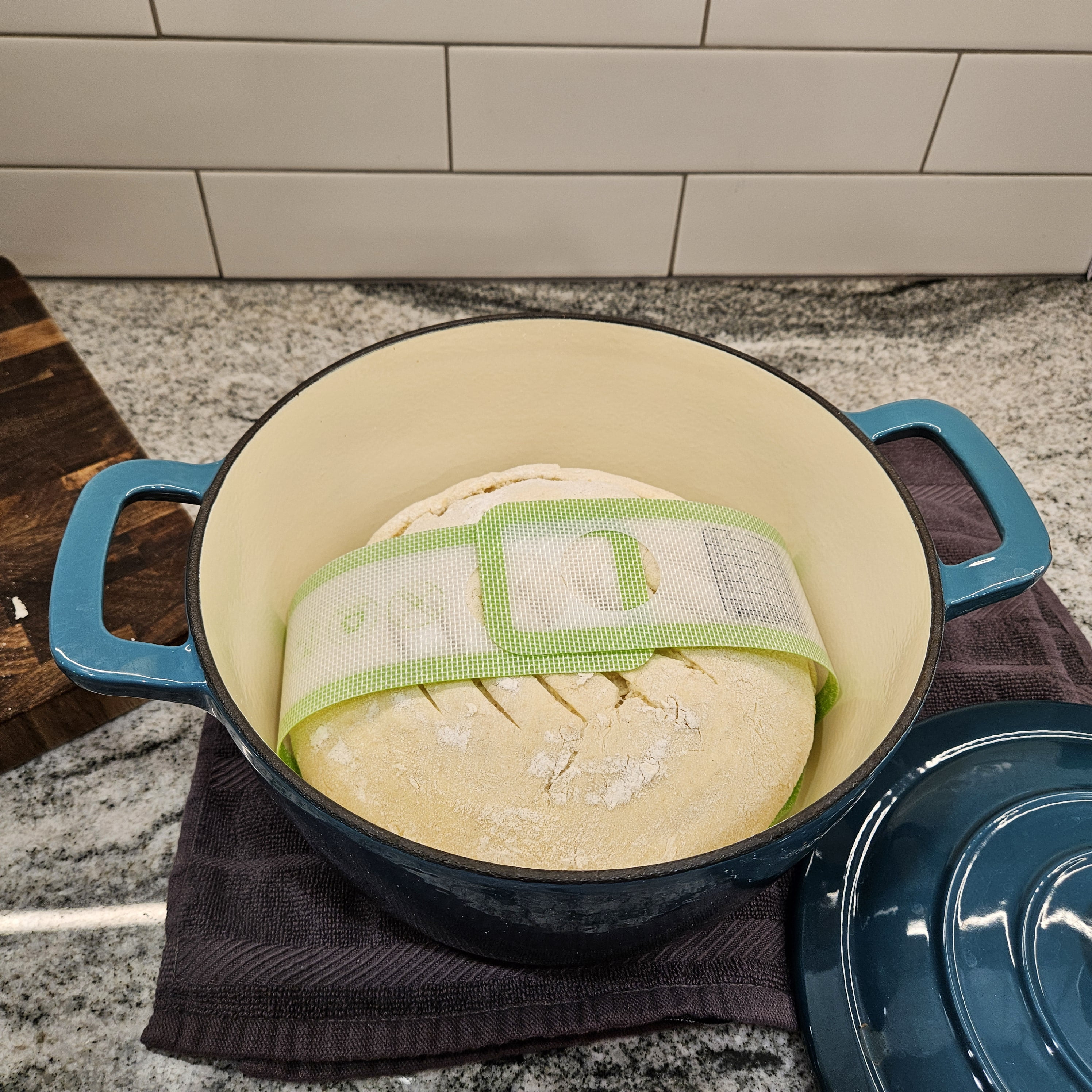 Fox Run Non-Stick Silicone Bread Sling For 4 or 5 Quart Dutch Ovens, Includes Measurements and Conversion Chart