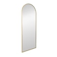 thumbnail image 2 of Hometrends Aluminum Curb Full Length Leaner Framed Mirror, 22x58in., Arched Top, Brushed Gold, Has Frame, Hang or Lean on Wall, 2 of 7