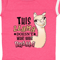 thumbnail image 4 of Inktastic This Llama Doesn't Want Your Drama Cute Llama Boys or Girls Baby Bodysuit, 4 of 5
