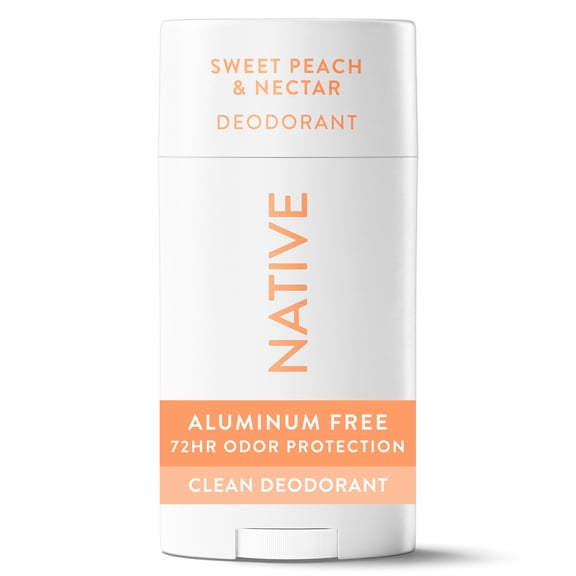 Native Deodorant for Women, Aluminum Free, Solid Deodorant Stick, Sweet Peach & Nectar, 2.65 oz