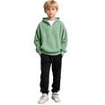 thumbnail image 6 of Boys Quarter Zip Hoodies Waffle Knit Kids Long Sleeve Hooded Sweatshirts Teens Pullover Tops Clothes Boys Lightweight Jacket, 6 of 6