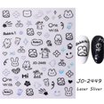 thumbnail image 1 of Pegatinas de dibujos animados en 3D para uñas de gato, calcomanía de manicura con diseño de tatuaje, Kawaii, cachorro, perro, Graffiti, animales, serie, nuevo, 1 of 4