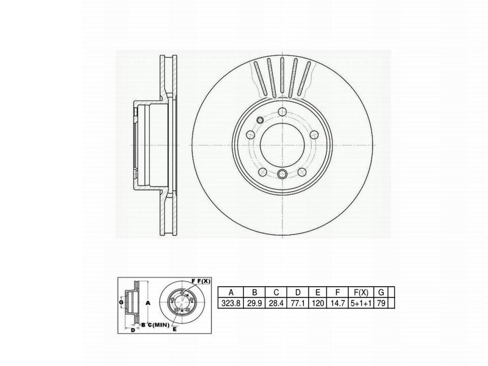 Winstop Brake Rotor, Front WS233510, BMW 740iL 2001-1995