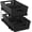 Black, variant on 2 Tier Bathroom Organizer Tray Pull-Out Sliding Drawer Under Sink Storage Cabinet Black