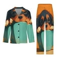 thumbnail image 3 of PoBuds Women's Long Sleeve Flannel Pajama Set Sleepwear Cute Dog In Teacup S, 3 of 5