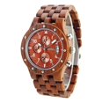 thumbnail image 1 of Tachiuwa Sub-dials Wooden Watch Analog Movement Date Wristwatch 7, 1 of 8