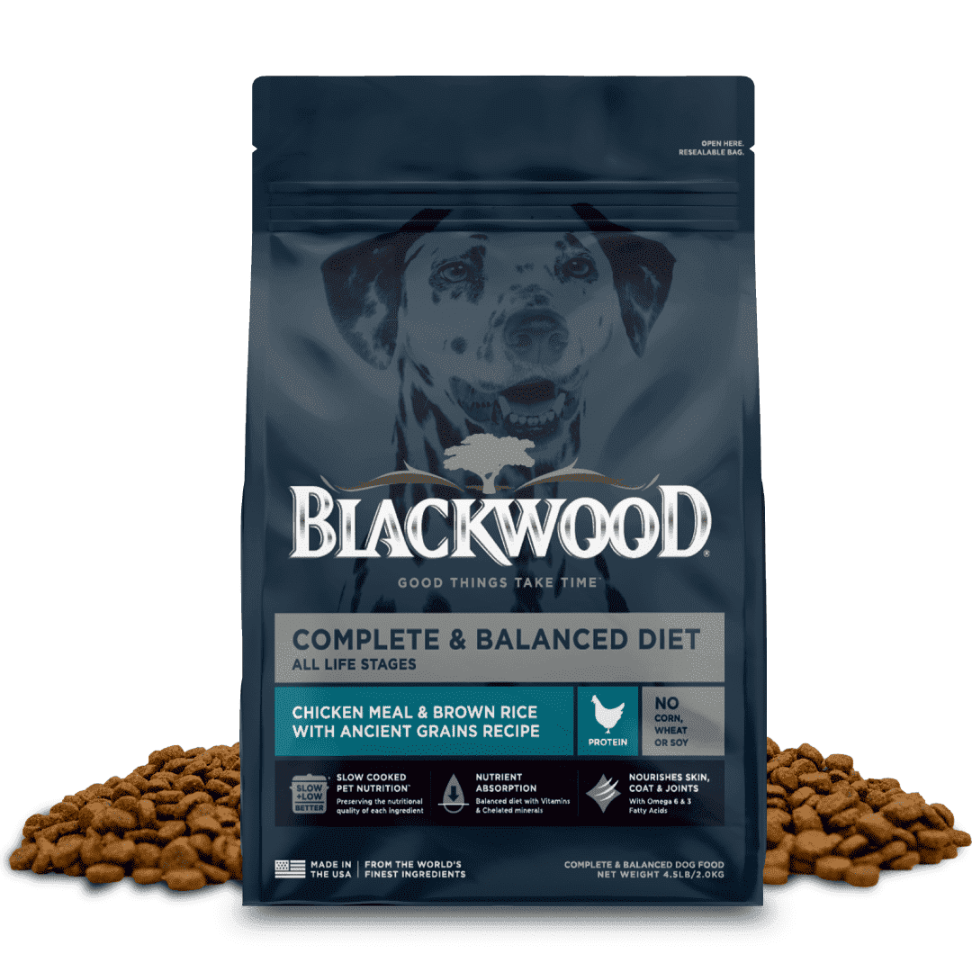 Blackwood Complete & Balanced Diet Chicken Meal & Brown Rice with Ancient Grains Recipe Dry Dog Food, 4.5 lb Bag