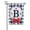 Letter D, variant on America Forever Patriotic Monogram Letter A Garden Flag, 12.5 x 18 inch Double Sided, Buffalo Plaid Initial Flag with Stars and Bow, 4th of July Summer Outdoor Yard Decor