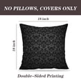 thumbnail image 2 of LALILO Throw Pillow Covers Victorian Damask Black Elegant Floral Luxury Cushion Cover 18" x 18", 2 Pack, 2 of 6