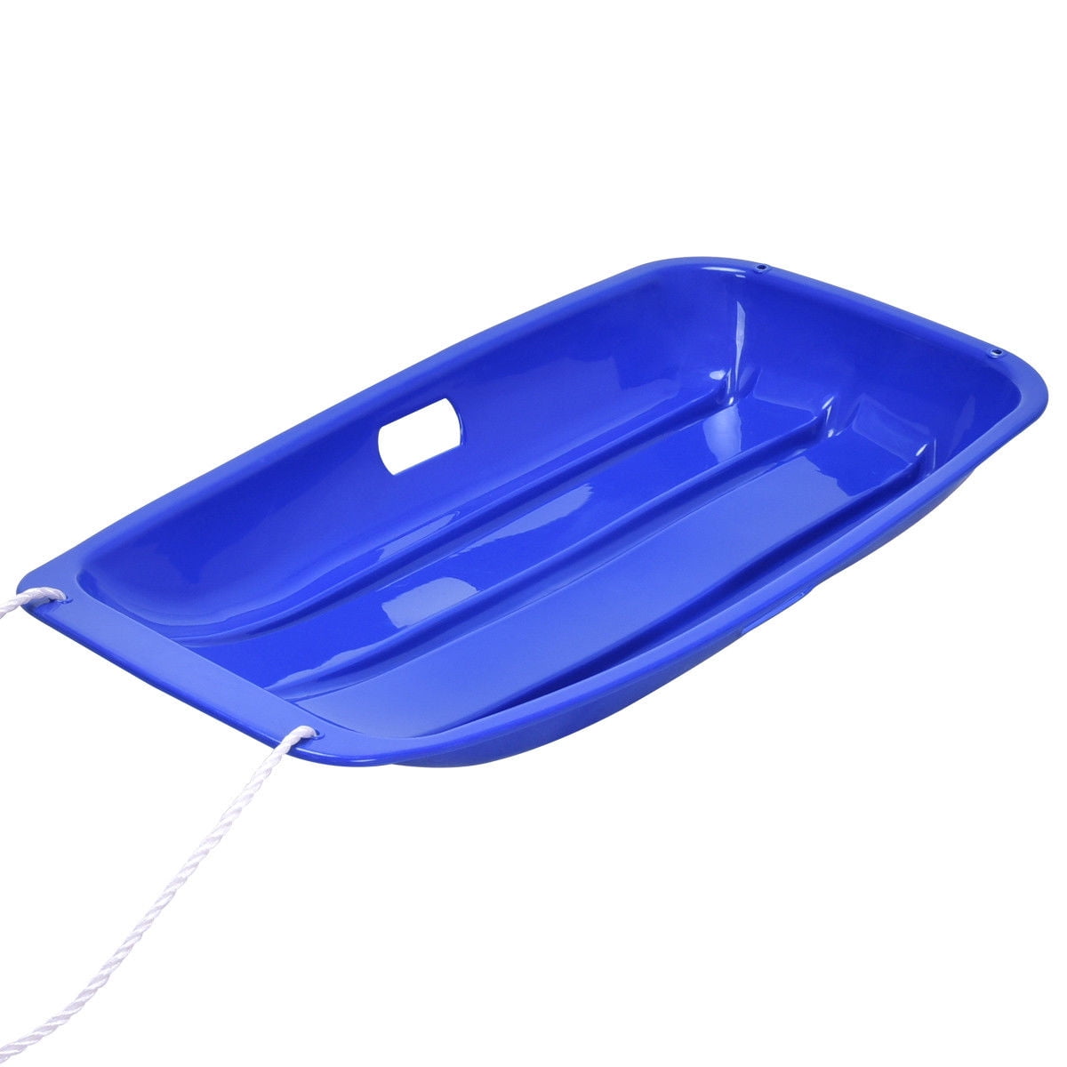 Gymax Kids Snow Sled Boat Sledge Winter Toboggan Downhill Sprinter 2 Handles Pull Rope by Gymax