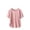 Pink, variant on Annhoo Women's Plus Size Lounge Tops Summer Loose Short Sleeve Crewneck Ruched Tees Fashion Curved Hem T Shirts