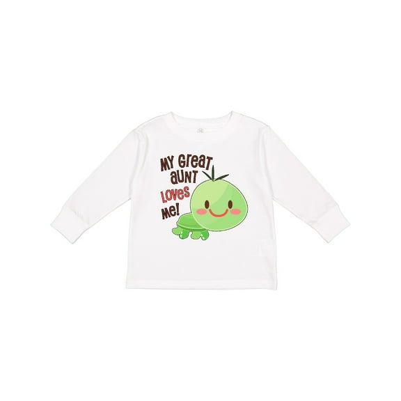 Inktastic My Great Aunt Loves Me- cute turtle Boys or Girls Long Sleeve Toddler T-Shirt