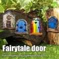 thumbnail image 5 of Miniature Wooden Fairy Doors for Garden and Indoor Decorative Use Fairytale Tiny House Doors Tree Trunk Ornaments, 5 of 7