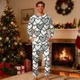 thumbnail image 5 of Lorytime Matching Pajamas for Couples Valentines Heart Long Sleeve Crewneck Top with Pockets and Bottom Men Sleepwear, 5 of 8