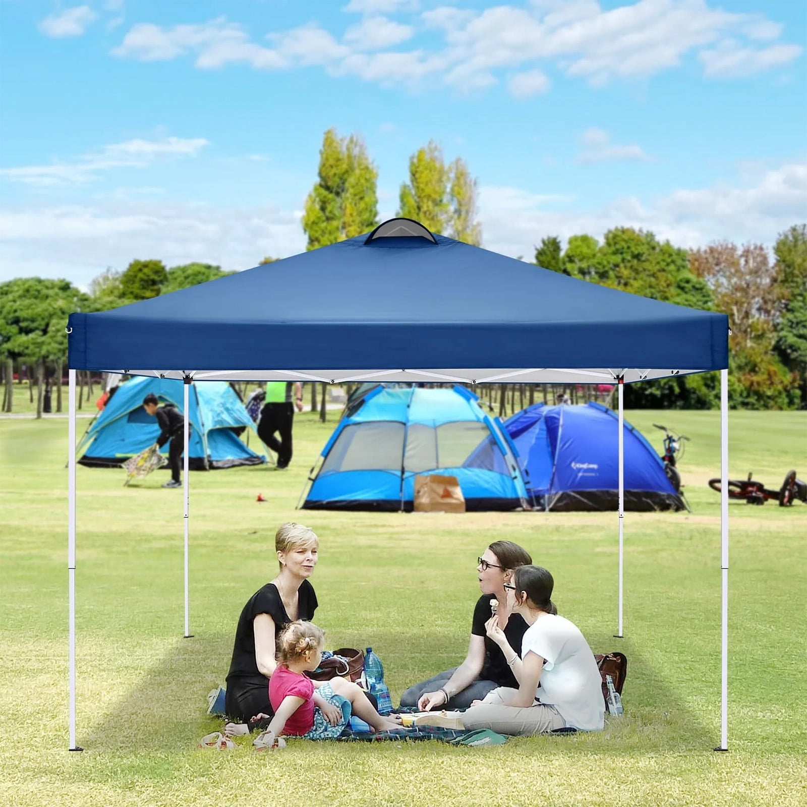 COBIZI 10x10 Pop Up Canopy Tent With 4 Sidewalls – Waterproof, UV50+, 3 Height Adjustments, Carry Bag