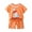 Orange, variant on Weebloom Baby Girl Outfit Set Children Casual Short Sleeved Top Shorts Home Pajamas 2 Piece Short Sleeved Suit 0-6 Years Old Outfits Skin-Friendly Loungewear, 24-36 Months