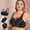 22-Black, variant on YWDJ Bras for Women Full Coverage Padded Lounge Bras Wirefree Comfortable Bras Adjustable Straps Push up Wrap Bras Padded Plus Size Lace Comfy Bras Solid Sleep Bras Beige 2XL