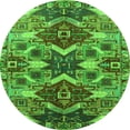 thumbnail image 1 of Ahgly Company Indoor Round Oriental Green Industrial Area Rugs, 5' Round, 1 of 4