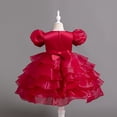 thumbnail image 4 of Children's formal dress, bow princess dress, mesh fluffy dress, piano performance dress, birthday party dress, school anniversar, 4 of 5