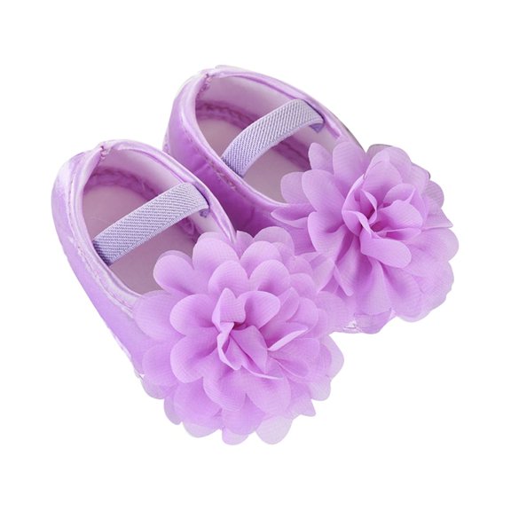 LOLIPPYY Adorable Purple Baby Girls Lace Shoes NonSlip Cotton Crib Shoes for Everyday Wear Size 11