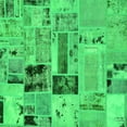 thumbnail image 1 of Ahgly Company Indoor Square Patchwork Green Transitional Area Rugs, 5' Square, 1 of 4