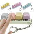 thumbnail image 2 of Mechanical Keyboard Fidget Keychain Stress Anxiety Relief Portable Travel Quiet Kids Adults 4 Keys Keyboard Clicking Sensory Keycap Toy, 2 of 8