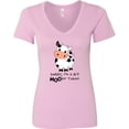 thumbnail image 3 of Inktastic Sorry, I'm a Bit Moody Today Cute Cow Pun Women's V-Neck T-Shirt, 3 of 5